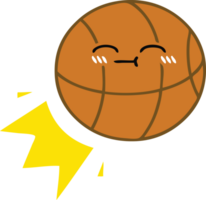 plano color retro dibujos animados de un baloncesto png