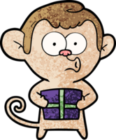 cartoon christmas monkey png