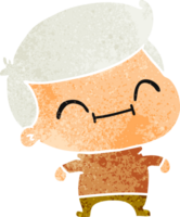 hand drawn retro cartoon of kawaii older man png