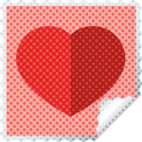 heart symbol graphic square sticker stamp png