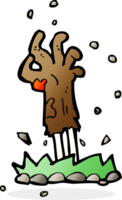 cartoon zombie hand rising from ground png