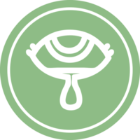 crying eye circular icon symbol png