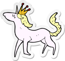 adesivo di un unicorno cartone animato png