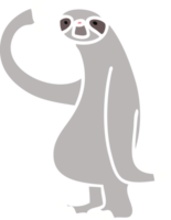 hand drawn quirky cartoon sloth png