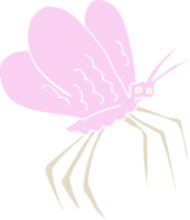 flache farbillustration des schmetterlings png