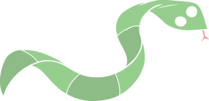 serpent de dessin animé de style plat couleur png