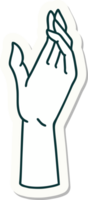 sticker of tattoo in traditional style of a hand png