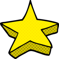 estrela cadente de doodle de desenho animado png