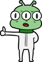 cartoon three eyed alien png