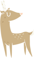 flat color style cartoon deer png