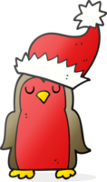 hand- getrokken tekenfilm Kerstmis Robin png