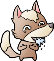 cartoon hungry wolf png