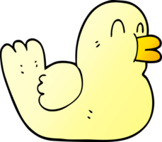 dessin animé doodle canard heureux png