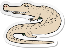 sticker of a cartoon alligator png