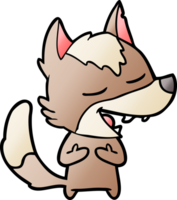 cartoon wolf laughing png