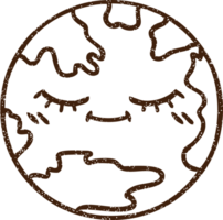 Planet Erde Kohlezeichnung png