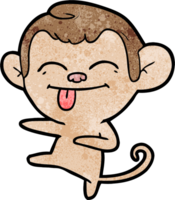 singe drôle de bande dessinée pointant du doigt png