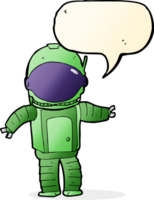 astronauta de dibujos animados con burbujas de discurso png