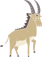 flat color illustration of antelope png