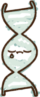 desenho de giz de fita de dna png