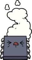 cartoon overheating computer chip png