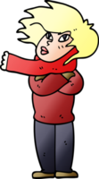 Cartoon-Doodle-Mädchen mit Schal png