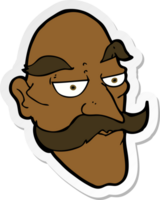 sticker of a cartoon old man face png