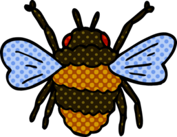 tecknad doodle bee png