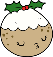 schattig tekenfilm Kerstmis pudding png