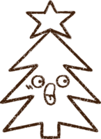 Christmas Tree Charcoal Drawing png