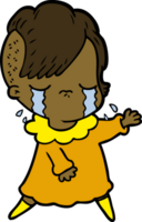 cartoon crying girl png