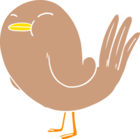 oiseau de dessin animé de style plat couleur png