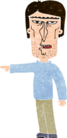 homem apontando dos desenhos animados png