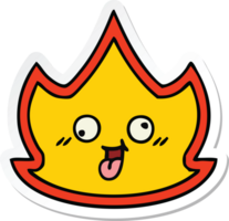 sticker of a cute cartoon fire png