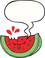 cartoon watermelon with speech bubble png