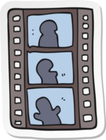 klistermärke av en tecknad serie filma remsa png