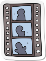 sticker of a cartoon film strip png