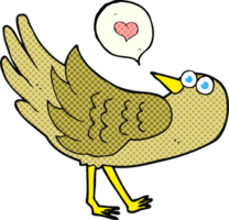 hand drawn comic book speech bubble cartoon bird png