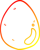 warm gradient line drawing of a cartoon egg png