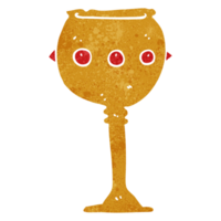 hand retro cartoon goblet png