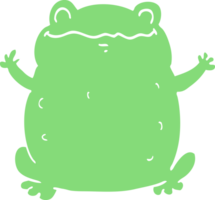 crapaud de dessin animé de style plat couleur png