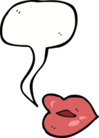 Cartoon-Lippen mit Sprechblase png