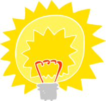 flat color illustration of light bulb png