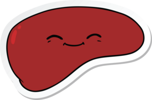 sticker of a cartoon liver png