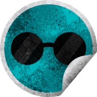 sunglasses graphic   illustration circular sticker png