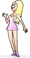 cartoon woman in pink dress png