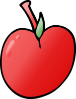 cartoon doodle of an apple png