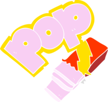 flat color illustration of bubble gum png