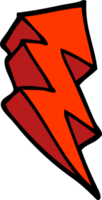 cartoon doodle lightning bolt symbol png