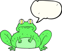 hand drawn comic book speech bubble cartoon frog png